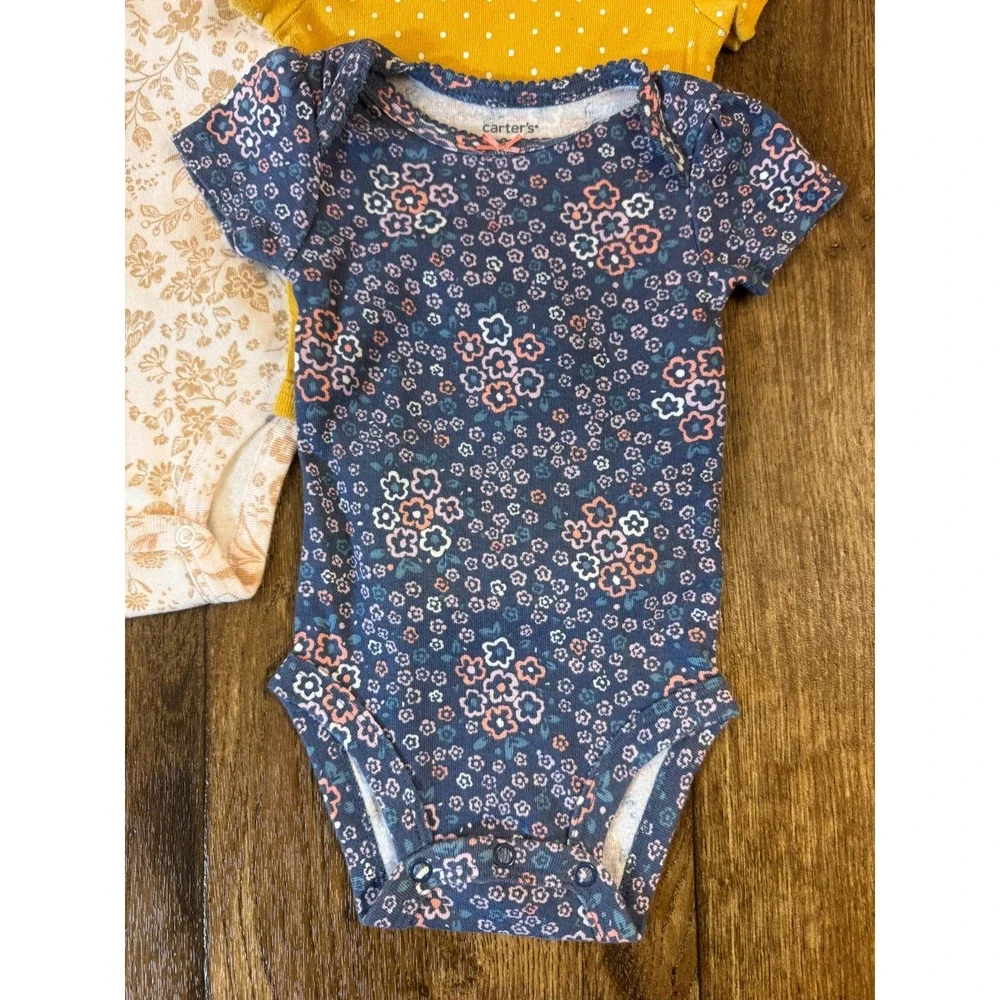 Carters Baby Girl 3 Months Shirts Bodysuits Clothes Short Sleeve Tees Bundle Lot